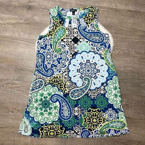 Alyx Dress Multicolor Size M Keyhole Paisley Pockets Loose Lightweight - Picture 2 of 9